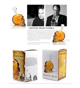 1000 Ml Crystal Head Kuru Kafa İçki Şişesi