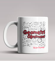 Kişiye Özel Geometri Öğretmeni Tasarımlı Beyaz Renk Kupa Bardak 4