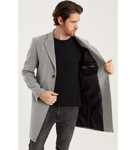 PLT8398 DEWBERRY ERKEK PALTO-GRİ