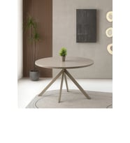Ahşap Yuvarlak Açılır Büyüyen Yemek Masası Cappicino 70x120cm SADECE MASA FİYATIDIR