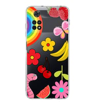 PrintiFy Poco M4 Pro 4G ile Uyumlu Water Color 5  Kamera Korumalı Şeffaf  Kılıf