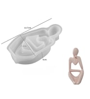 SİLİKON KALIP İTHAL DÜŞÜNEN ADAM FİGÜR OBJE TAŞ TOZU KALIP EPOKSİ REÇİNE KALIP NO: 3 HB140-0120 (Beyaz)