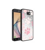 Samsung Galaxy J7 Prime Uyumlu Kılıf Aynalı Desenli Kamera Korumalı Parlak Zore Mirror Kapak (Pati Desenli)