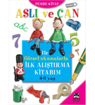 Aslı ve Can ile Görsel Okumalarla İlk Alıştırma Kitabım (Pembe )