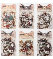 Sevimli Kedi Temalı Dekoratif Sticker Seti - Ajanda, Planner ve Defter Çıkartması (20 Parça)