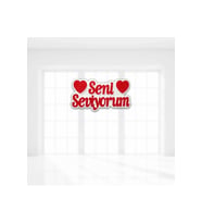 Seni Seviyorum Strafor Süs 30cm x 17m
