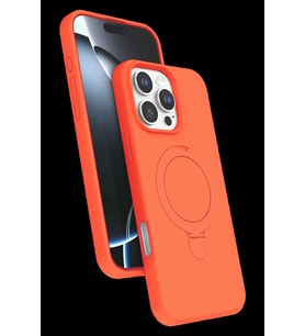 iPhone 16 Pro Max Regal Magsafe Standlı Kapak - Turuncu