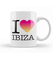 I Heart Ibiza Sunset Kupa Bardak Porselen