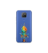 General Mobile GM 20 ile uyumlu Splash ahtapot tasarımlı şeffaf silikon kılıf