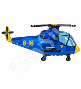 Mavi Helikopter Folyo Balon