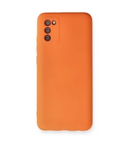 Samsung Galaxy A03s Kılıf Nano İçi Kadife Silikon - Turuncu