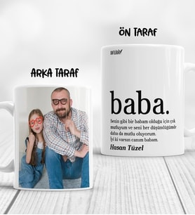 BABALARA ÖZEL TASARIM KUPA BARDAK