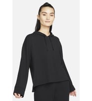 Nike Yoga Dri Fit Women's Fleece Hoodie Kadın Kapüşonlu Yumuşak Sweatshirt Siyah