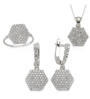 Gümüş Altıgen Bayan Set