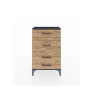 Arges Komodin 4 Çekmeceli 60x30x96 Antrasit-Çam