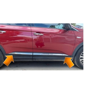 Opel Grandland X Krom Yan Kapı Çıtası 4 parça 2017 ve üzeri Paslanmaz Çelik