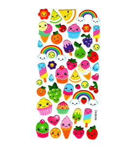 Sticker Kabartmalı Stiker Defter, Planlayıcı Etiket (HL88-036) - 17X9 cm - Sevimli Şeker Dondurma