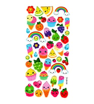 Sticker Kabartmalı Stiker Defter, Planlayıcı Etiket (HL88-036) - 17X9 cm - Sevimli Şeker Dondurma