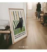 Komik Siyah Kedi Duvar Sanatı