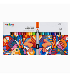 Carioca Plus Prisma Fiber Uçlu Keçeli Boya Kalemi 24'lü (Karışık)