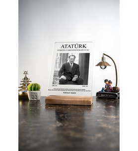 Mustafa Kemal Atatürk Masa Dekoratif Ahşap Obje