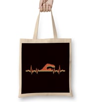 Heartbeat Swimmer Swim Swimming Pool Indoor Coach Athlete Bez Çanta Uzun Saplı