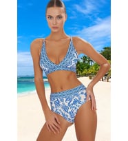 Modern Desenli Bikini Takımı Özel Tasarım Plaj Ve Havuz İçin Yaz Koleksiyonu Hızlı Kuruyan