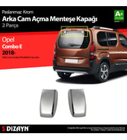 Opel Combo Krom Arka Cam Açma Menteşe Kapağı 2 Prç 2019-2023