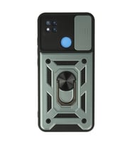 Xiaomi Redmi 9c Kılıf Pars Lens Yüzüklü Silikon - Yeşil