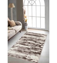 Kahverengi Sade Desensiz Kaymaz Tabanlı Dekoratif Halı MU004 - 100 x 160 cm