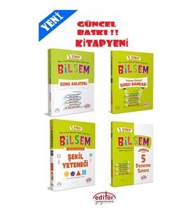 Editör 3. Sınıf Bilsem Hazırlık Kitapları 4 Lü Set Konu Soru Deneme Şekil