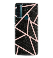 Tcl 20 Se Kılıf Excode Desenli Silikon Kılıf Excode Pembe Şeritli Mermer 1312