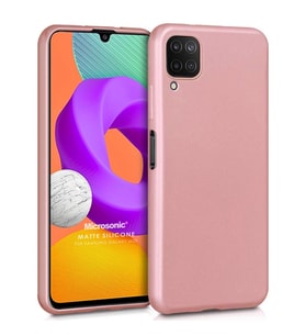 Microsonic Matte Silicone Samsung Galaxy A22 4G Kılıf Rose Gold
