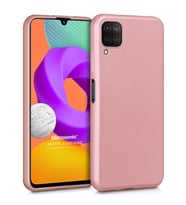 Microsonic Matte Silicone Samsung Galaxy A22 4G Kılıf Rose Gold