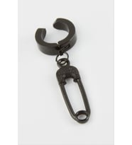 Erkek Çengel Çelik Küpe (Siyah)