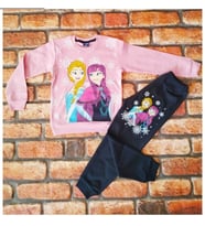 Elsa Anna desenli Kız çocuk %100pamuklu pijama takımı
