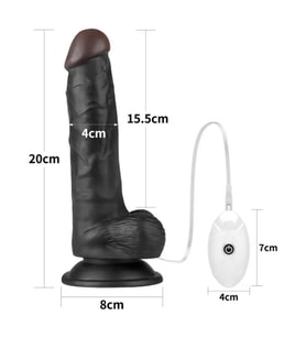 Belden Bağlamalı Titreşimli İçi Dolu 20 cm Siyah