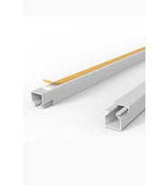 3'lü 2 Metre Kablo Kanalı Seti 12x12mm PVC Yapışkanlı Kolay Montajlı Kablo Düzenleyici