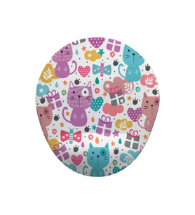 Kediler Oval Bilek Destekli Mouse Pad