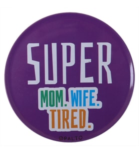 SUPER MOM WIFE TIRED TASARIM METAL BARDAK ALTLIGI (Karışık)