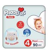 Paddlers Külot Bebek Bezi 4 Numara Maxi 90 Adet (7-14 Kg) Ekstra Fırsat Paketi
