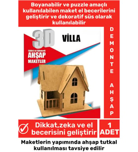Özel 3D Görsel Zeka Geliştirici Boyanabilir Çocuk Yetişkin Puzzle Dekoratif Demonte Ahşap Oyun Maket
