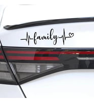 Family Aile kalp Nabız Sticker 30CM Siyah Renk
