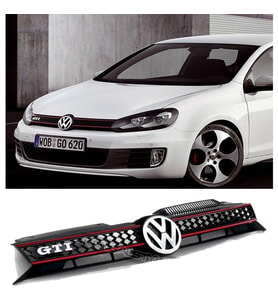 Volkswagen Golf 6 GTi Kırmızı Şeritli Ön Panjur 2009-2013