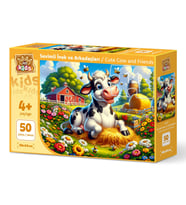 Art Çocuk Sevimli İnek Ve Arkadaşları 50 Parça Puzzle