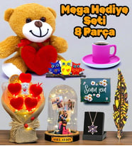 Mega Hediye Seti - 8 Farklı Hediyeli Size Özel Premium Set - Kişiye Özel (Model 3)
