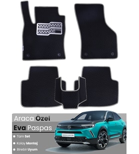 OPEL MOKKA ELEKTRİKLİ (2023-2025) Uyumlu EVA Paspas Tam Set–Araca Özel,Oto Paspas,Kolay Montaj