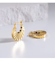14 Ayar İtalyan İstiridye Altın Küpe 5,15 gr