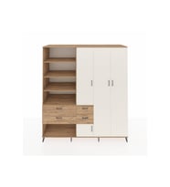 Kronos Dolap 14 Raflı 4 Çekmeceli 4 Kapaklı 220x59x243 Çam-Aytaşı/Çam