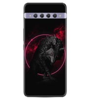 TCL 10 Plus Kılıf Silikon Desen Black Wolf 1691